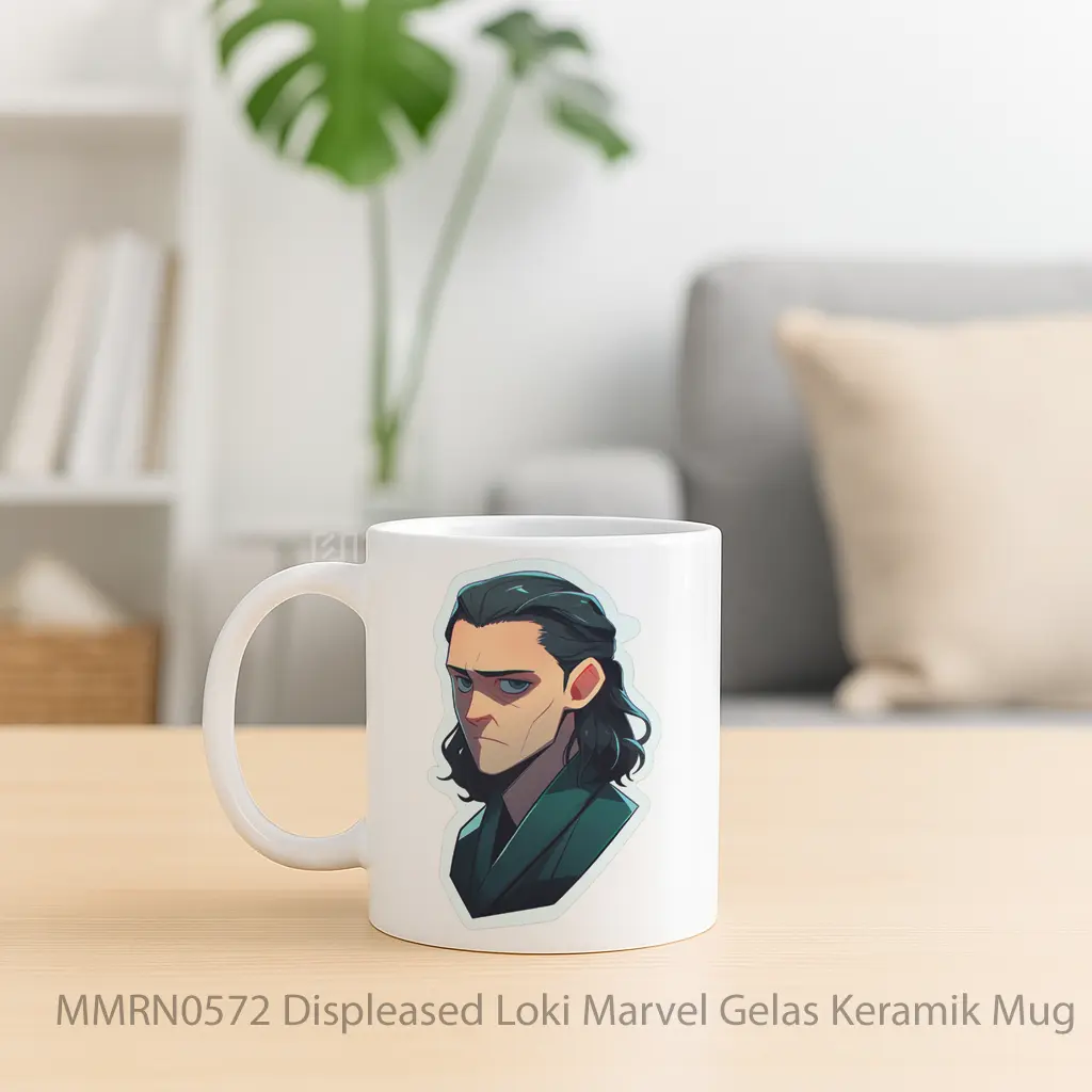 Displeased Loki Marvel Gelas Keramik Mug - Sudut 2