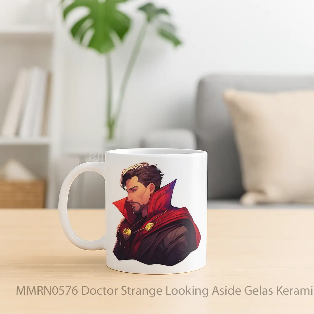 Doctor Strange Looking Aside Gelas Keramik Mug - Sudut 2