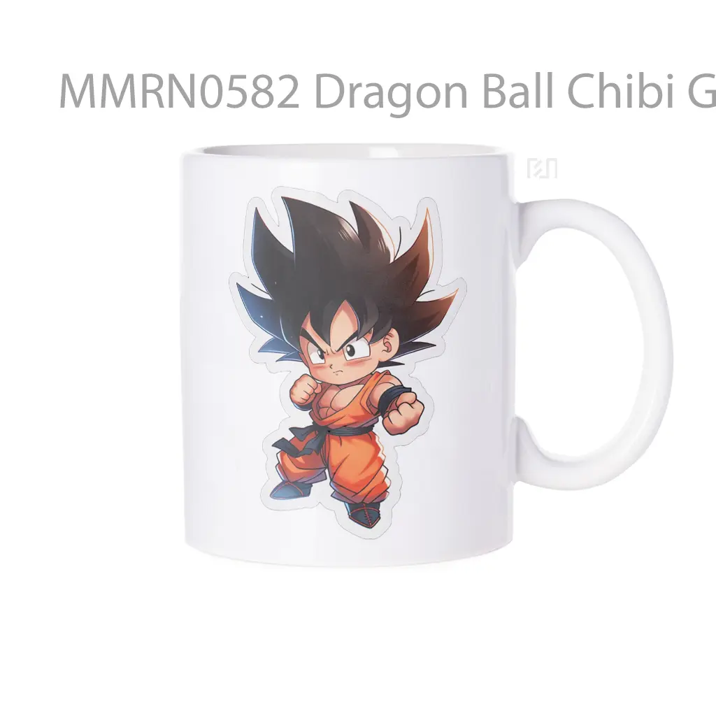 Dragon Ball Chibi Goku In Fighting Stance Gelas Keramik Mug