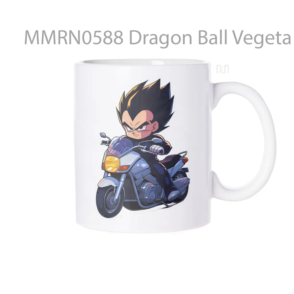 Dragon Ball Vegeta On The Bike Gelas Keramik Mug