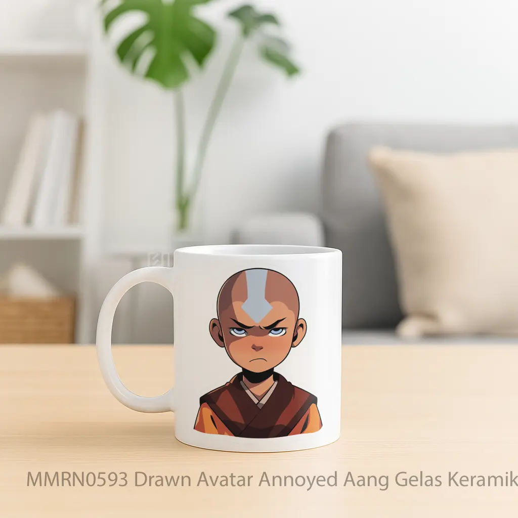 Drawn Avatar Annoyed Aang Gelas Keramik Mug - Sudut 2