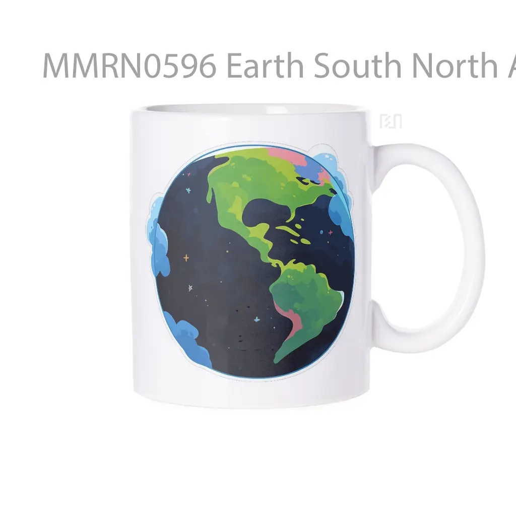 Earth South North America Gelas Keramik Mug