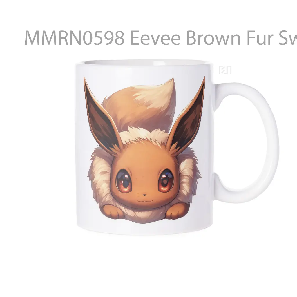 Eevee Brown Fur Sweet Expression Gelas Keramik Mug