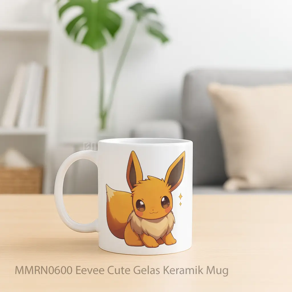 Eevee Cute Gelas Keramik Mug - Sudut 2