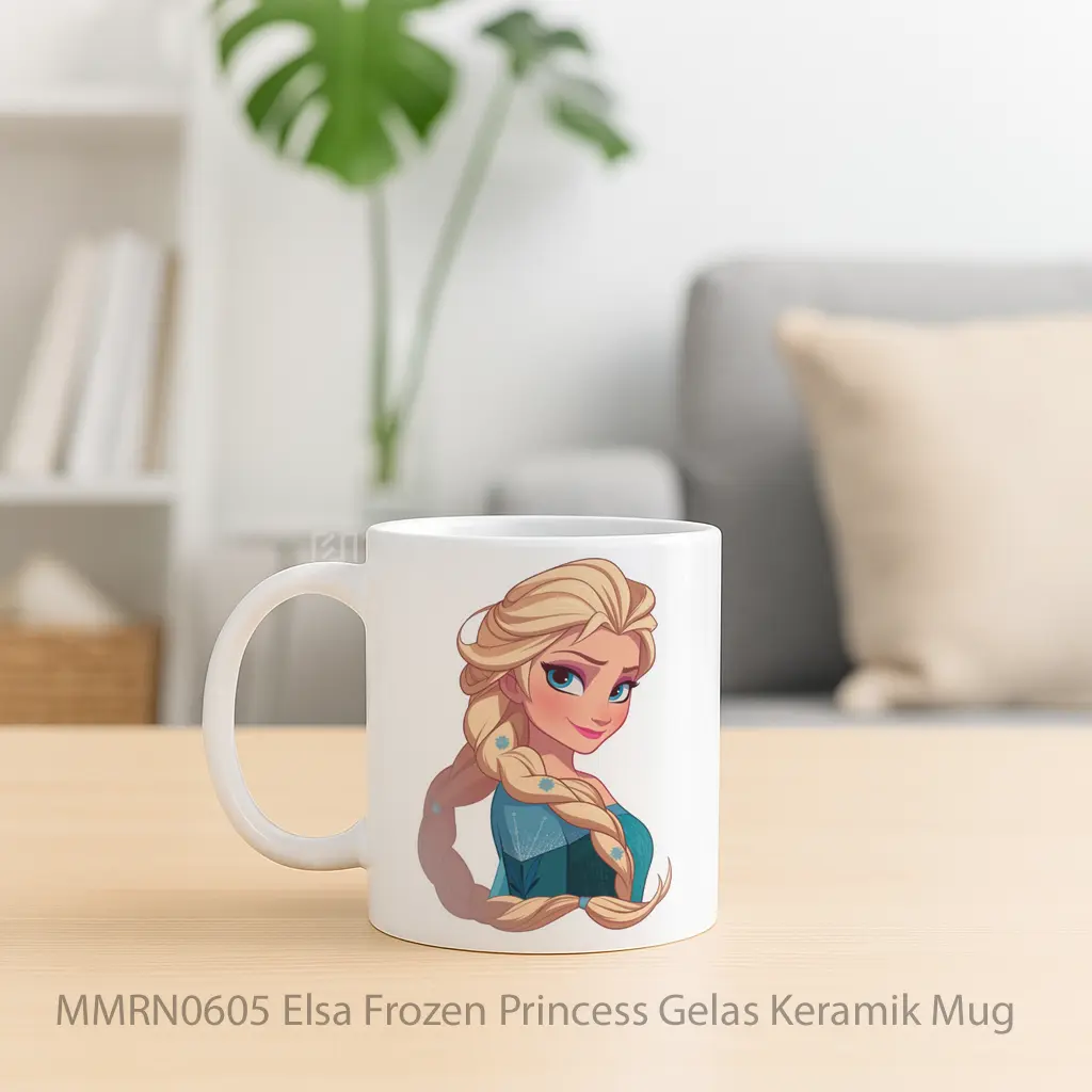 Elsa Frozen Princess Gelas Keramik Mug - Sudut 2