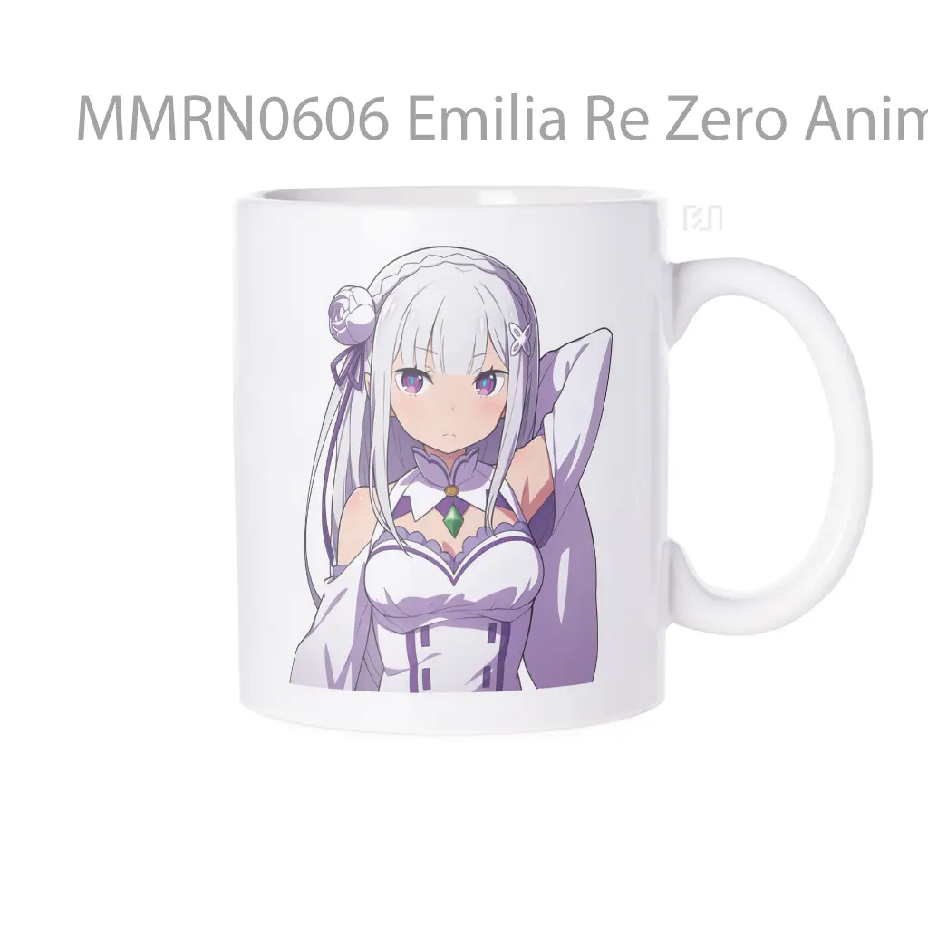 Emilia Re Zero Anime Gelas Keramik Mug
