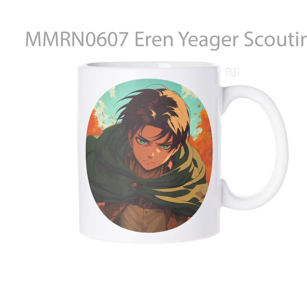 Eren Yeager Scouting Legion Round Gelas Keramik Mug