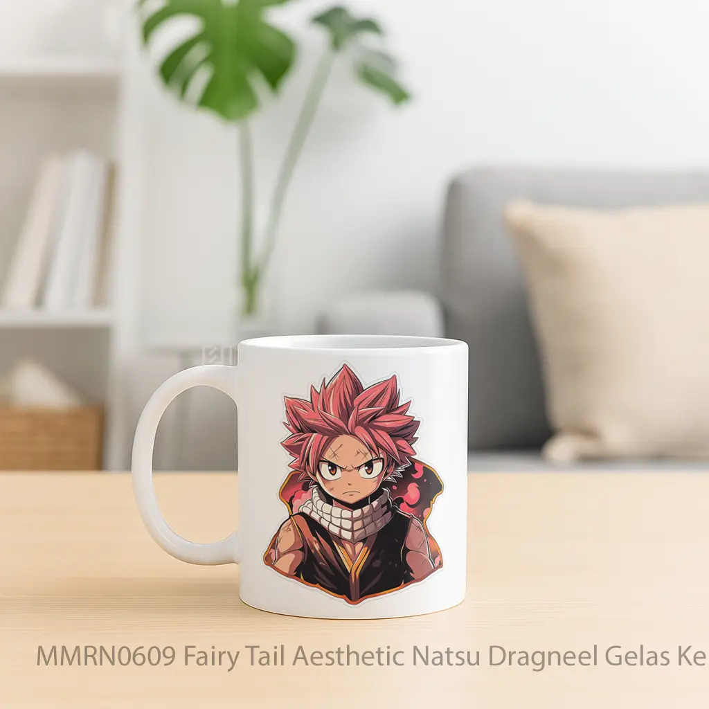 Fairy Tail Aesthetic Natsu Dragneel Gelas Keramik Mug - Sudut 2
