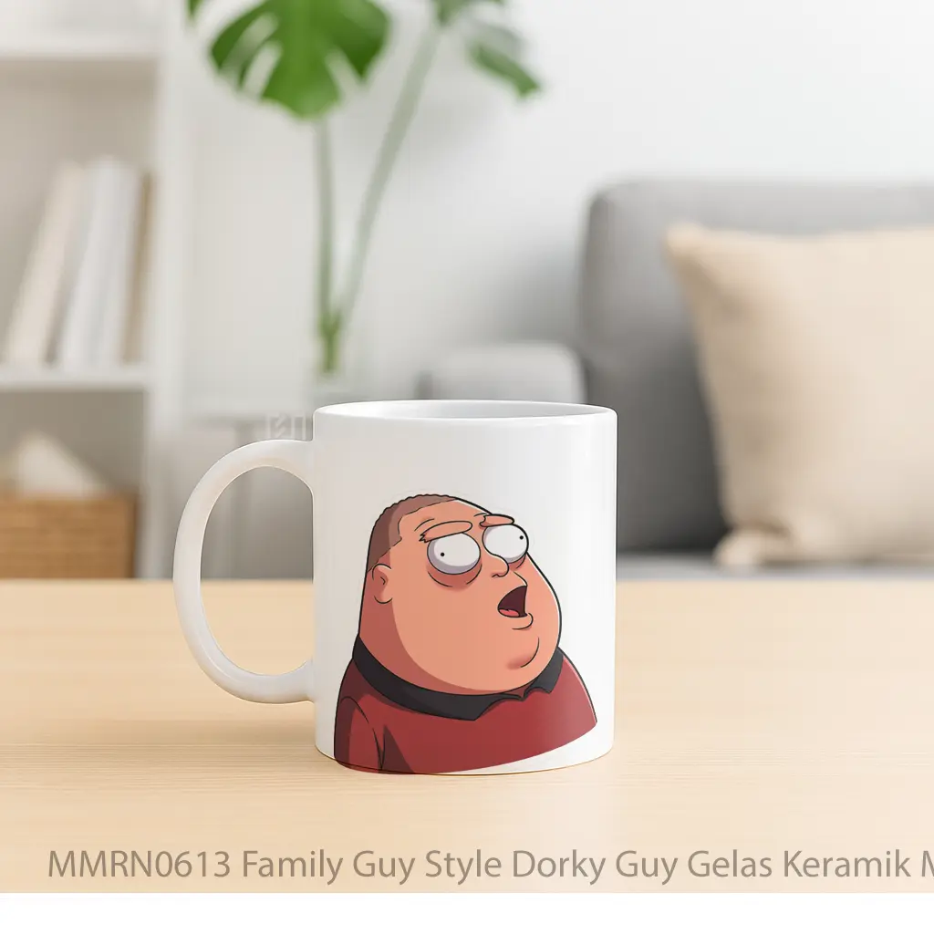 Family Guy Style Dorky Guy Gelas Keramik Mug - Sudut 2