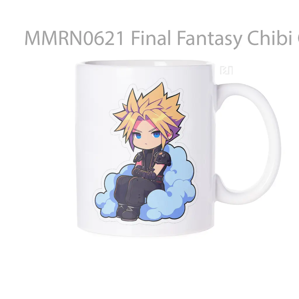 Final Fantasy Chibi Cloud Strife Gelas Keramik Mug