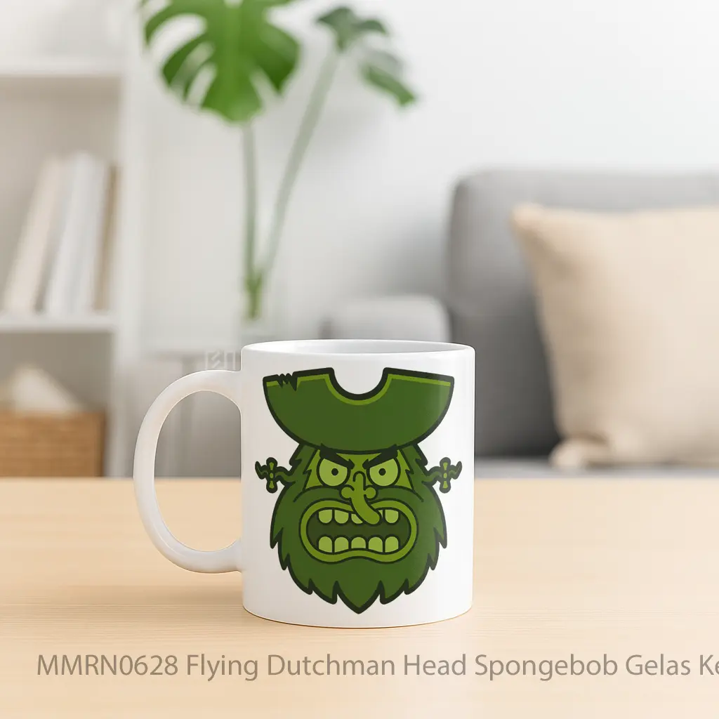 Flying Dutchman Head Spongebob Gelas Keramik Mug - Sudut 2