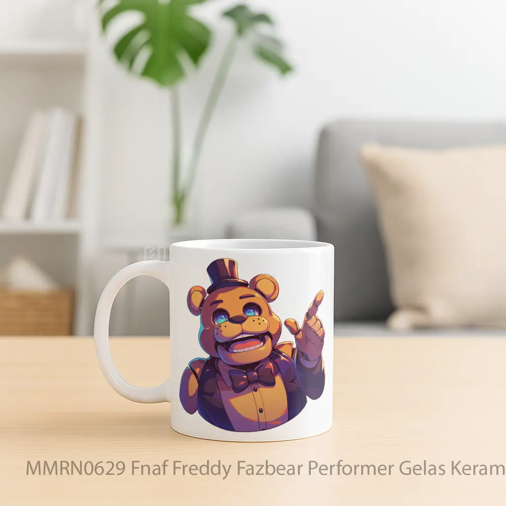 Fnaf Freddy Fazbear Performer Gelas Keramik Mug - Sudut 2