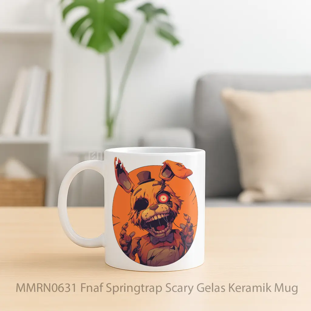 Fnaf Springtrap Scary Gelas Keramik Mug - Sudut 2