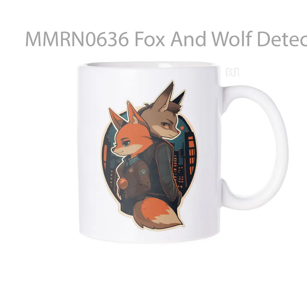 Fox And Wolf Detectives Gelas Keramik Mug