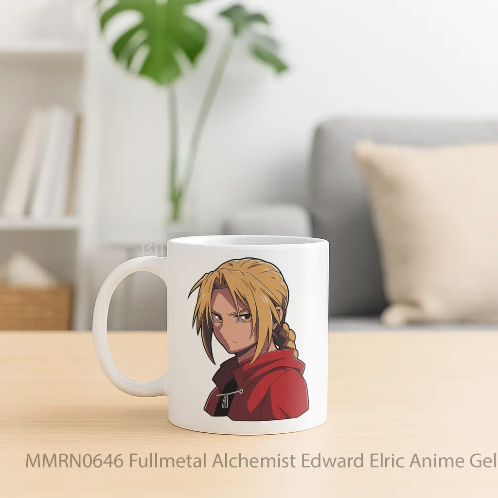 Fullmetal Alchemist Edward Elric Anime Gelas Keramik Mug - Sudut 2