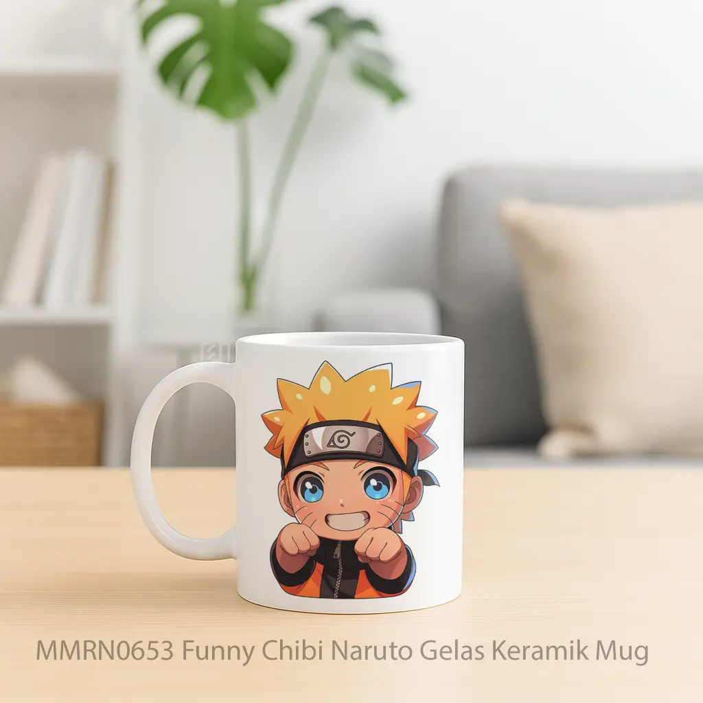 Funny Chibi Naruto Gelas Keramik Mug - Sudut 2