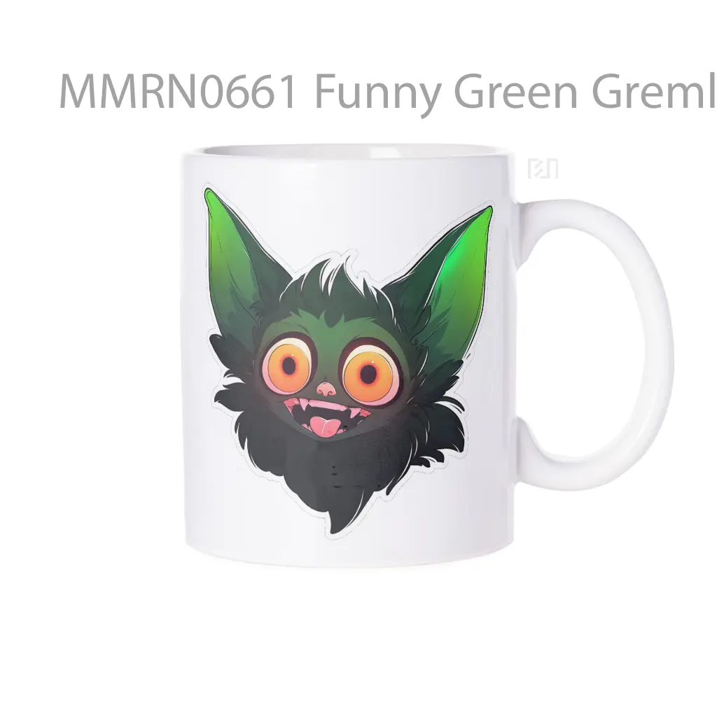 Funny Green Gremlin Gelas Keramik Mug