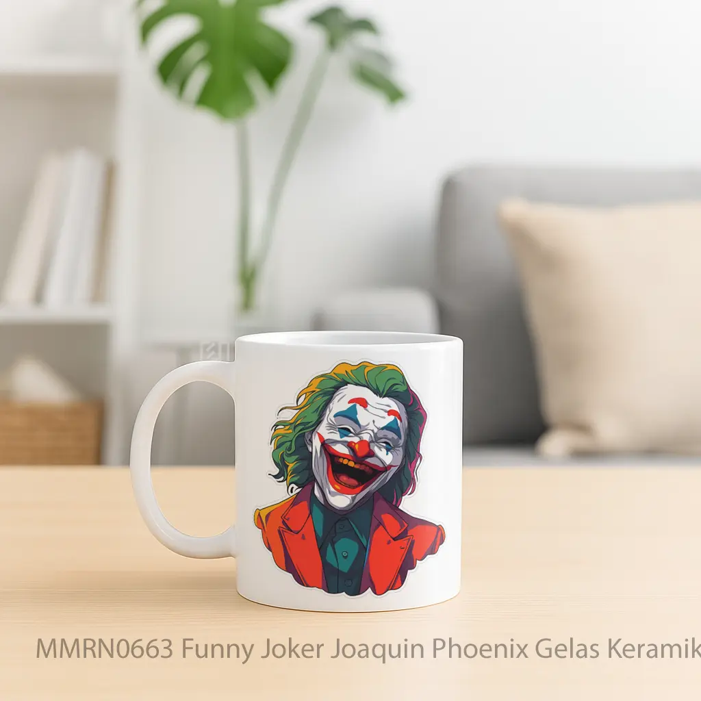 Funny Joker Joaquin Phoenix Gelas Keramik Mug - Sudut 2