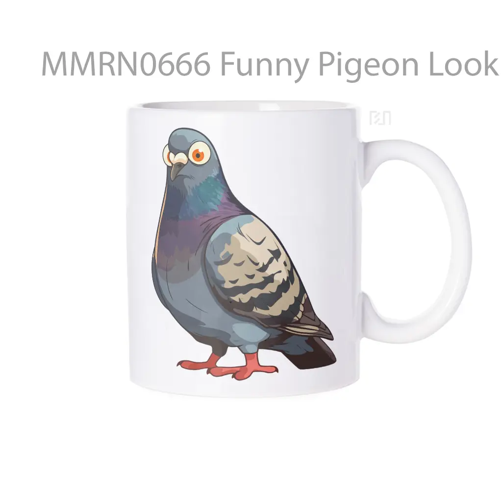 Funny Pigeon Look Gelas Keramik Mug