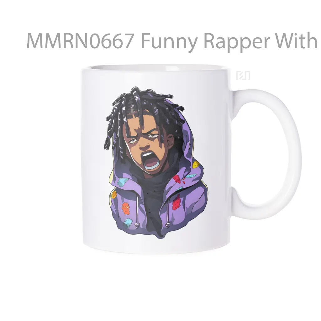 Funny Rapper With Dreads Gelas Keramik Mug