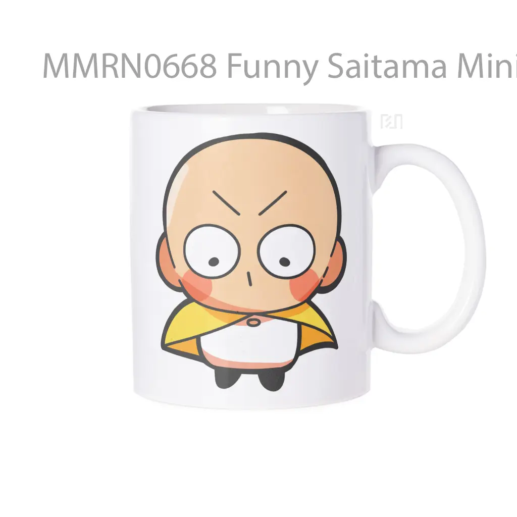 Funny Saitama Minimalist Doodle Gelas Keramik Mug