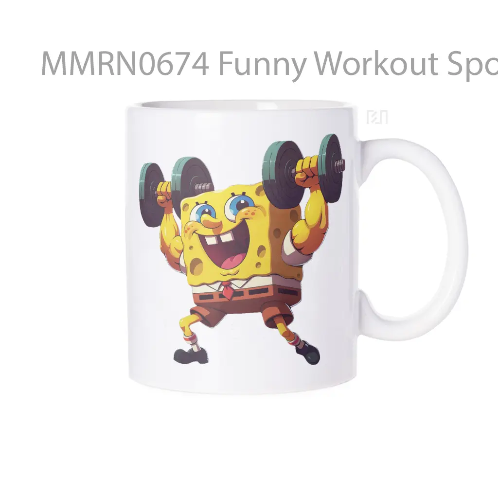 Funny Workout Spongebob Gelas Keramik Mug