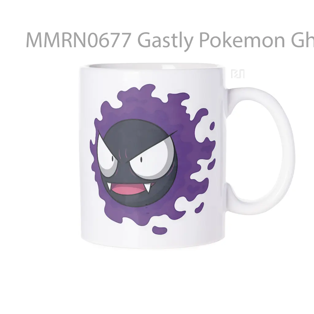 Gastly Pokemon Ghost Gelas Keramik Mug