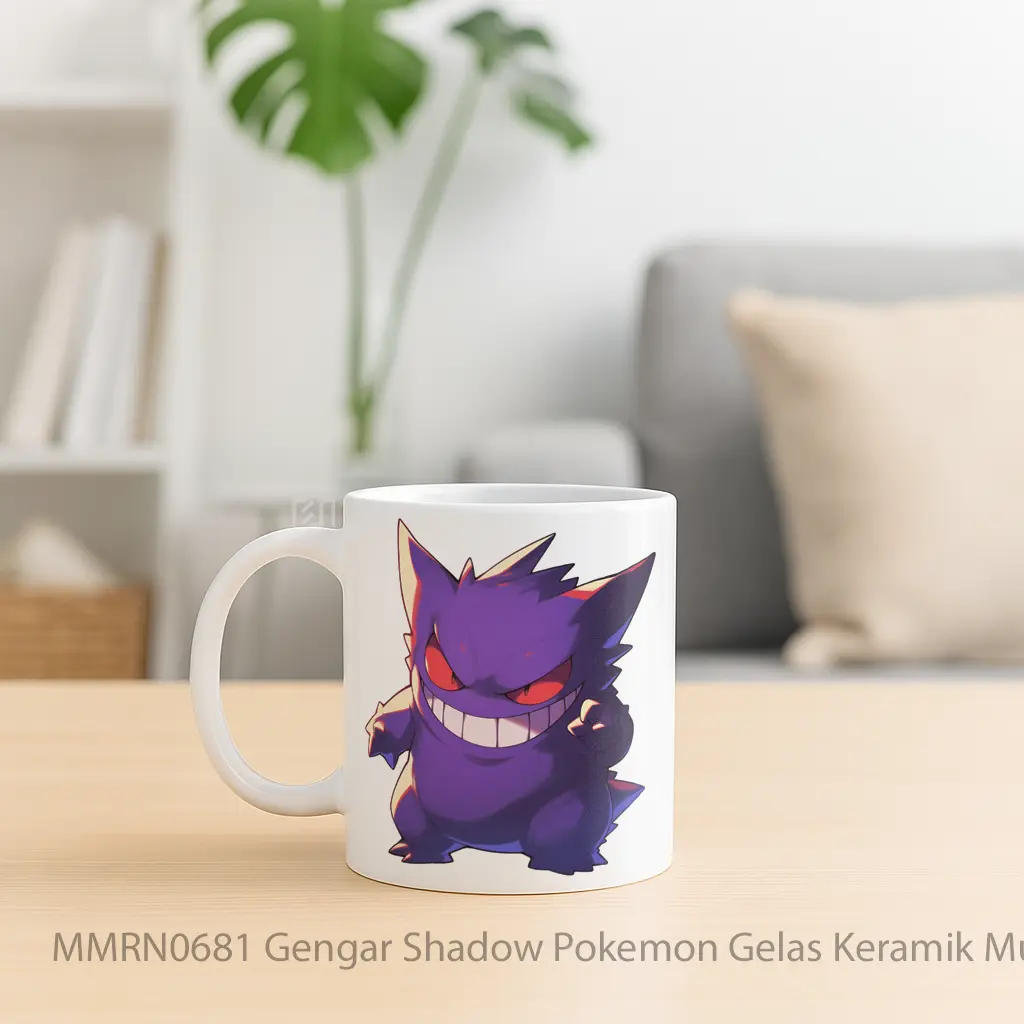 Gengar Shadow Pokemon Gelas Keramik Mug - Sudut 2