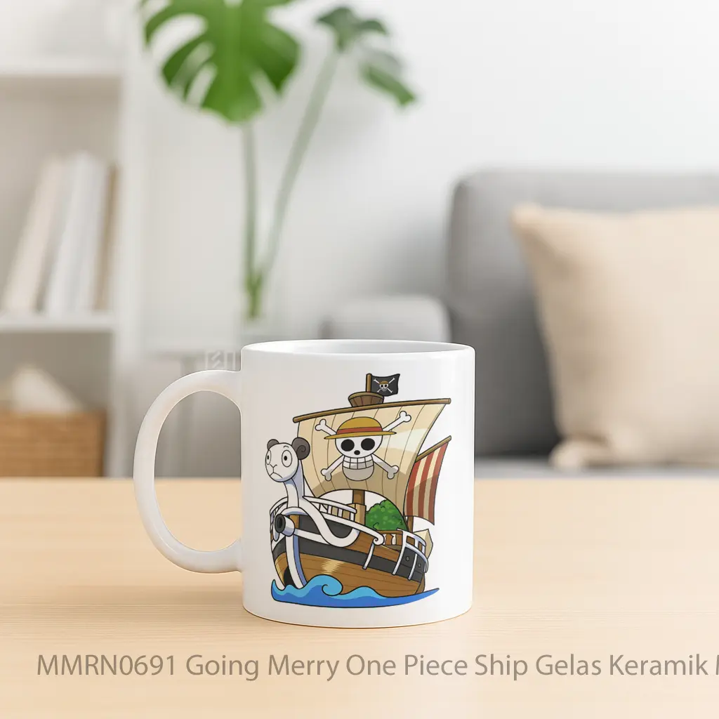 Going Merry One Piece Ship Gelas Keramik Mug - Sudut 2