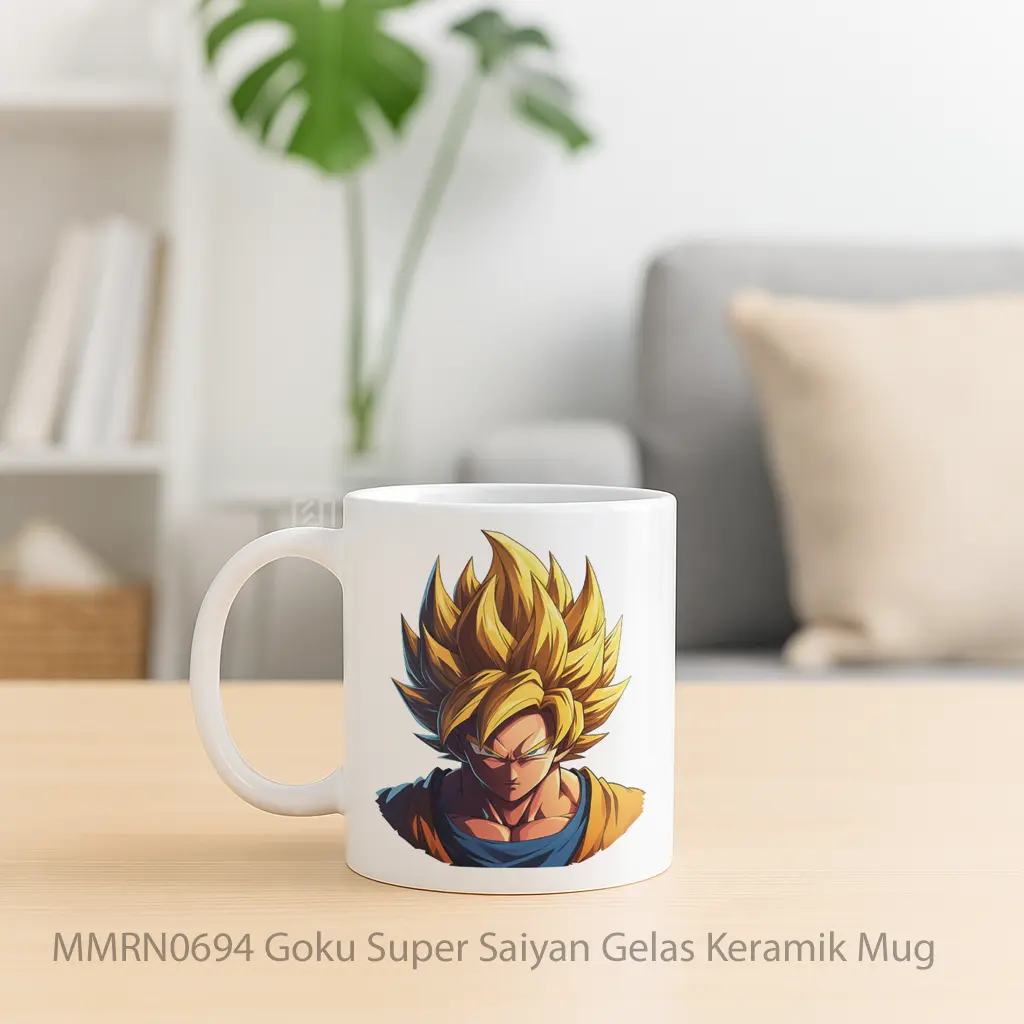 Goku Super Saiyan Gelas Keramik Mug - Sudut 2
