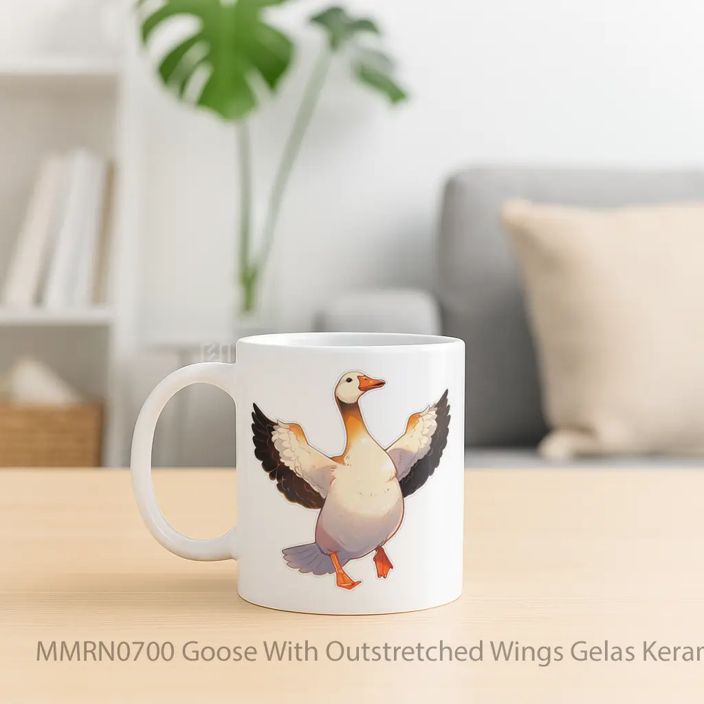 Goose With Outstretched Wings Gelas Keramik Mug - Sudut 2