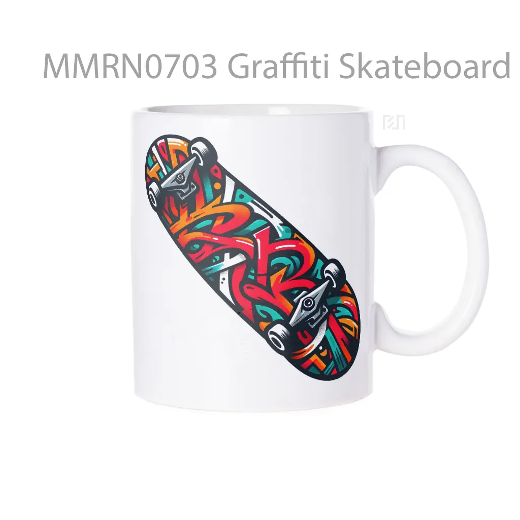 Graffiti Skateboard Colorful Gelas Keramik Mug