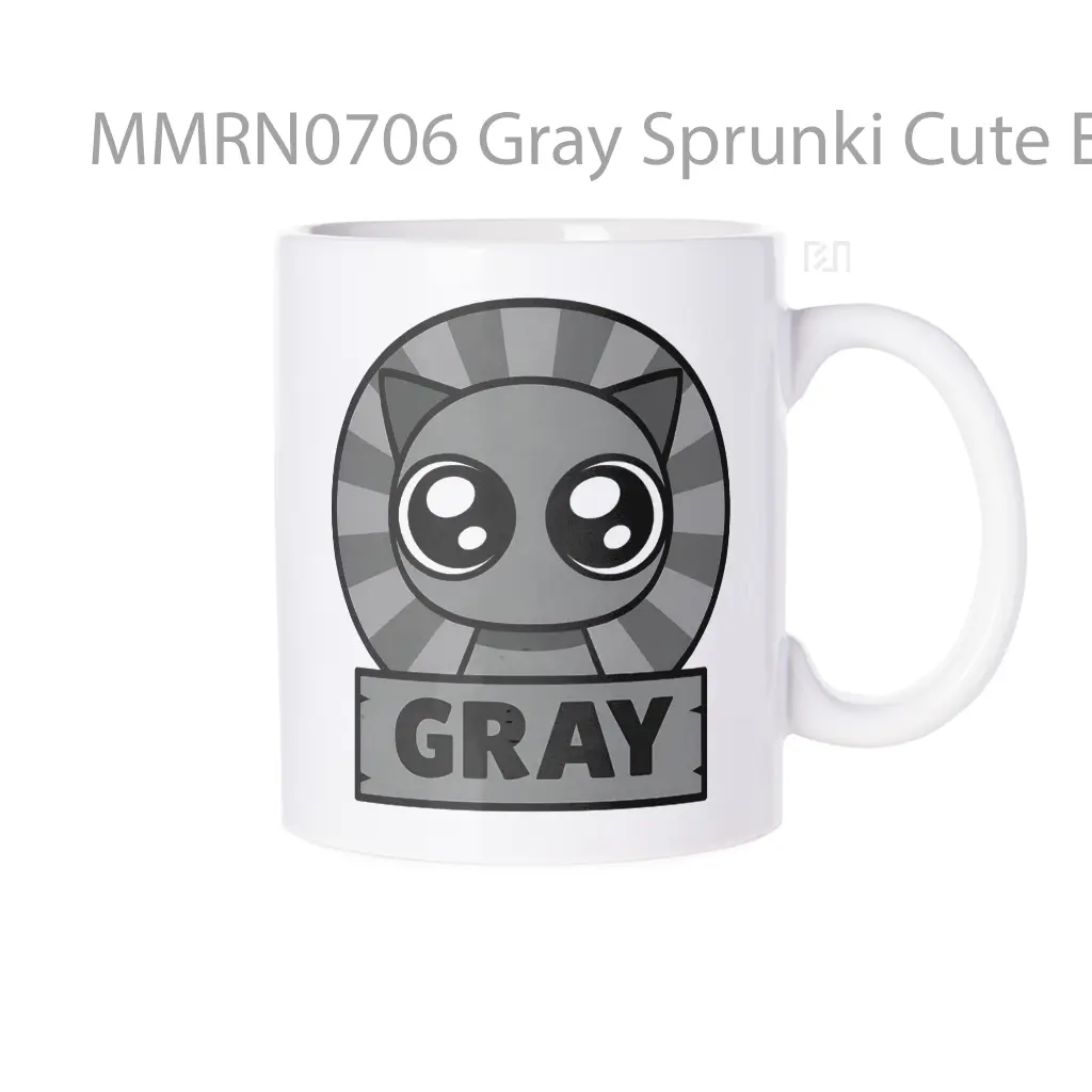 Gray Sprunki Cute Eyes Gelas Keramik Mug