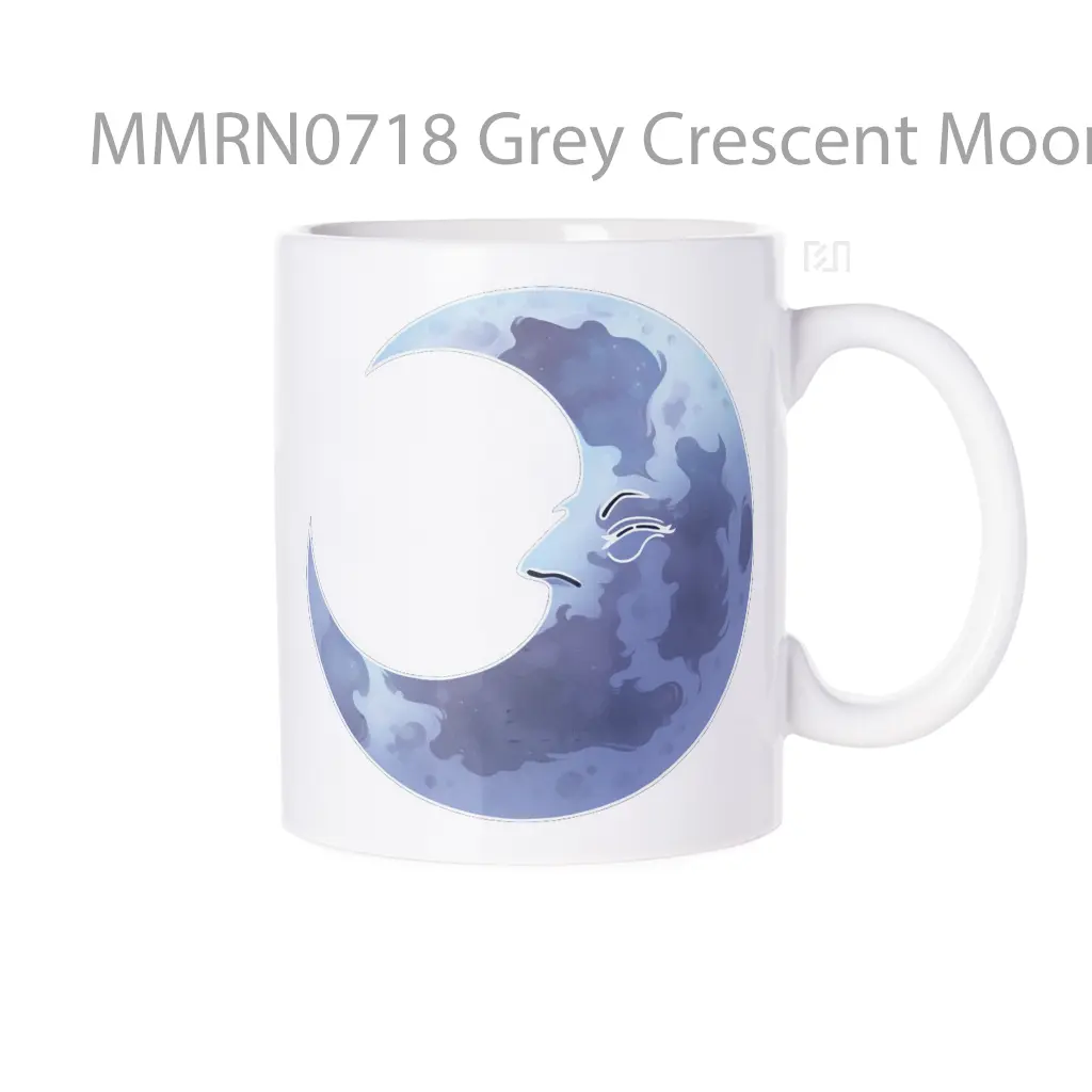 Grey Crescent Moon Gelas Keramik Mug