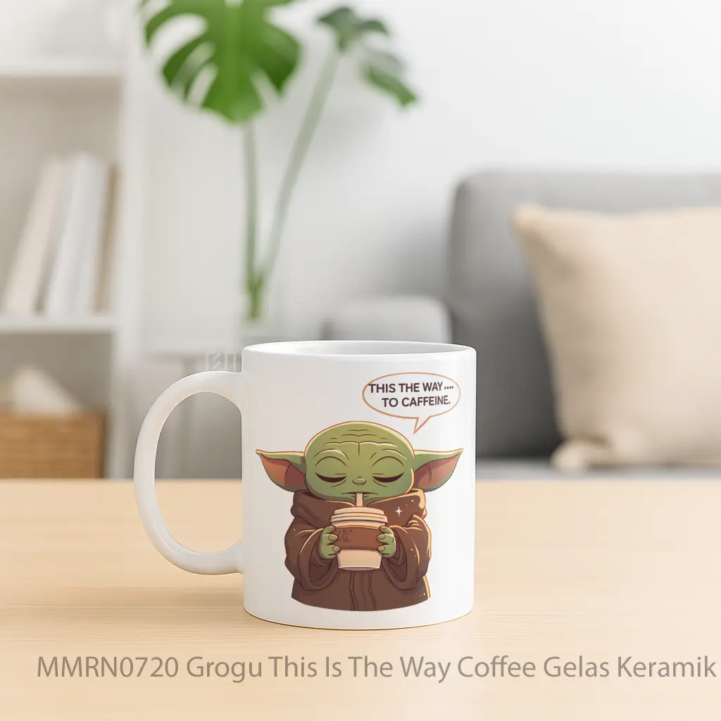Grogu This Is The Way Coffee Gelas Keramik Mug - Sudut 2
