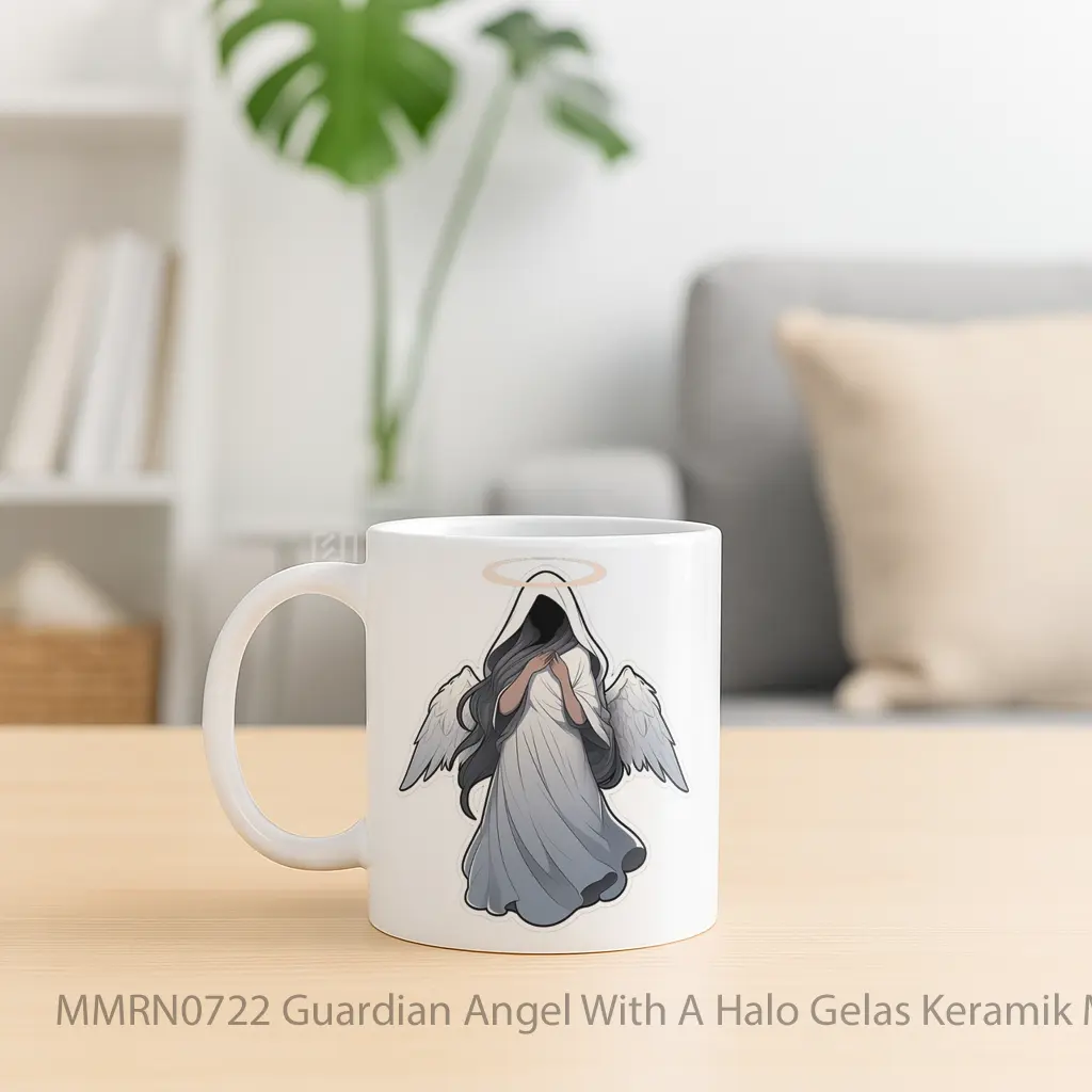 Guardian Angel With A Halo Gelas Keramik Mug - Sudut 2