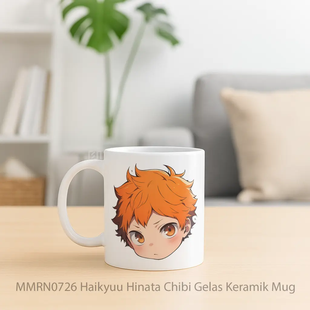 Haikyuu Hinata Chibi Gelas Keramik Mug - Sudut 2