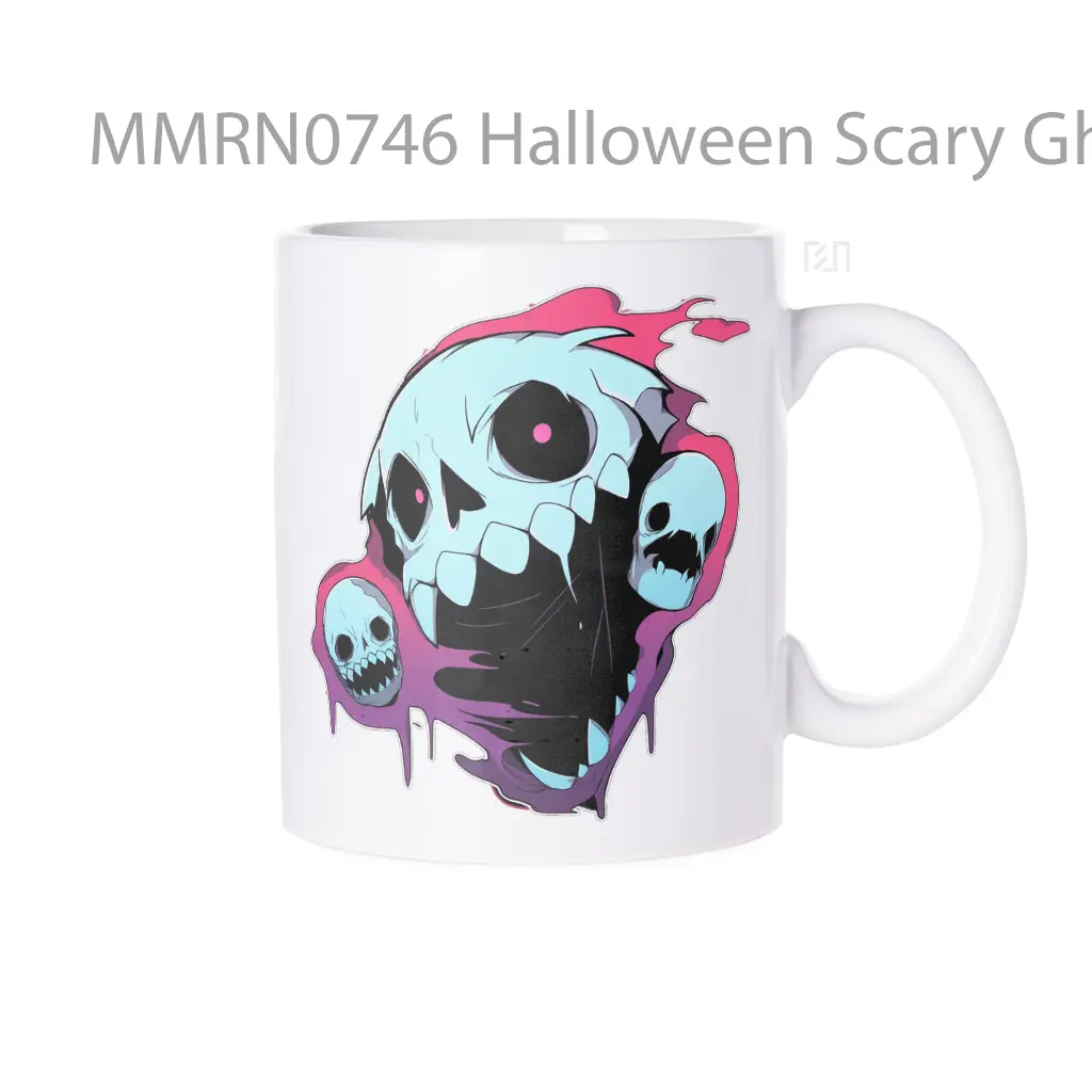 Halloween Scary Ghosts Skulls Gelas Keramik Mug