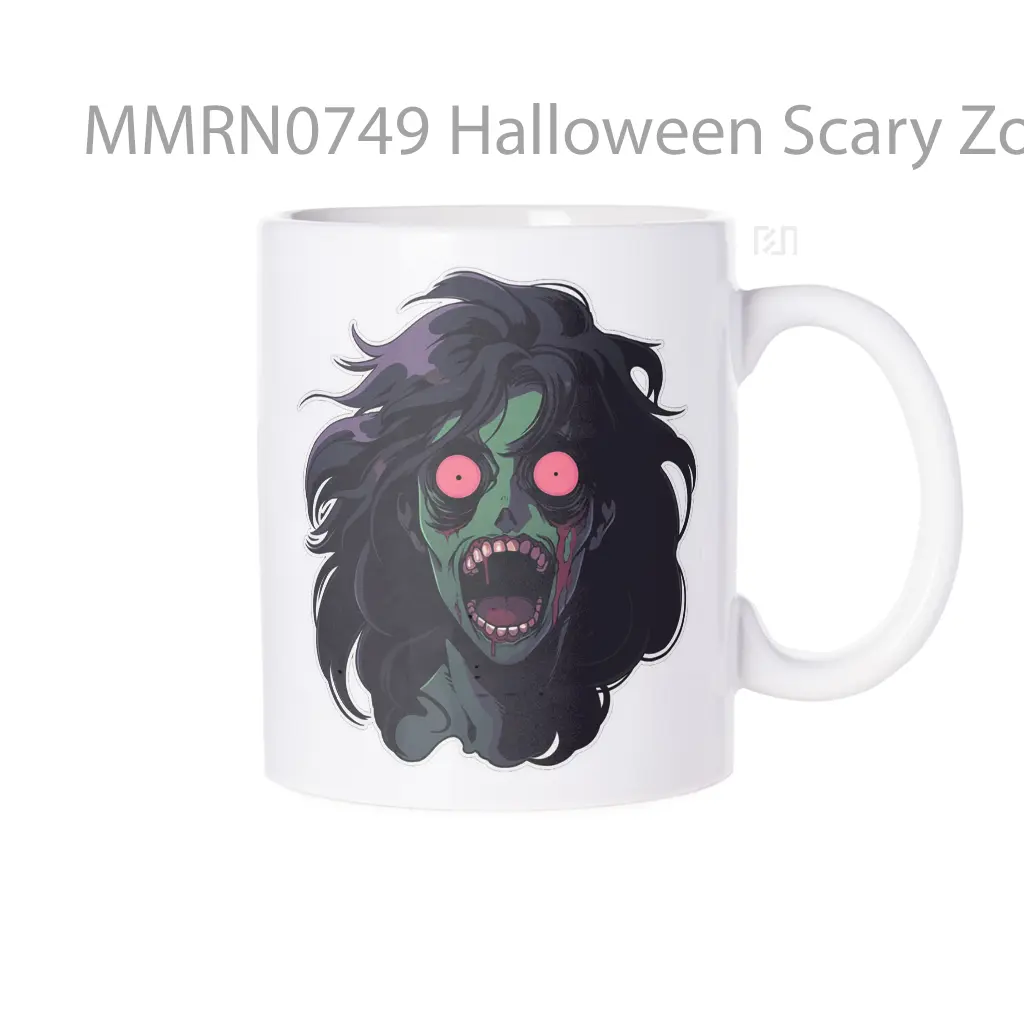 Halloween Scary Zombie Girl Gelas Keramik Mug