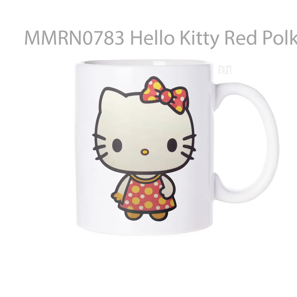 Hello Kitty Red Polka Dot Outfit Gelas Keramik Mug