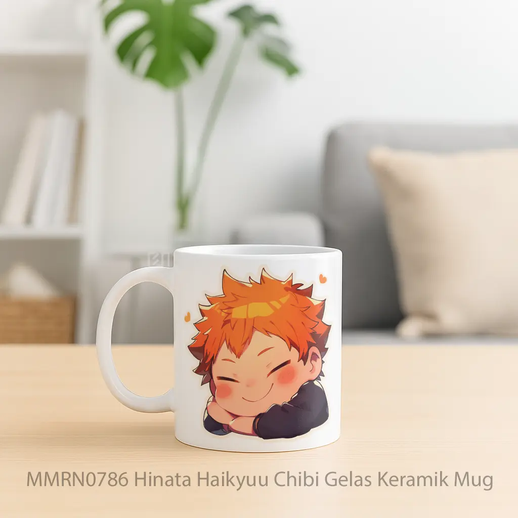 Hinata Haikyuu Chibi Gelas Keramik Mug - Sudut 2