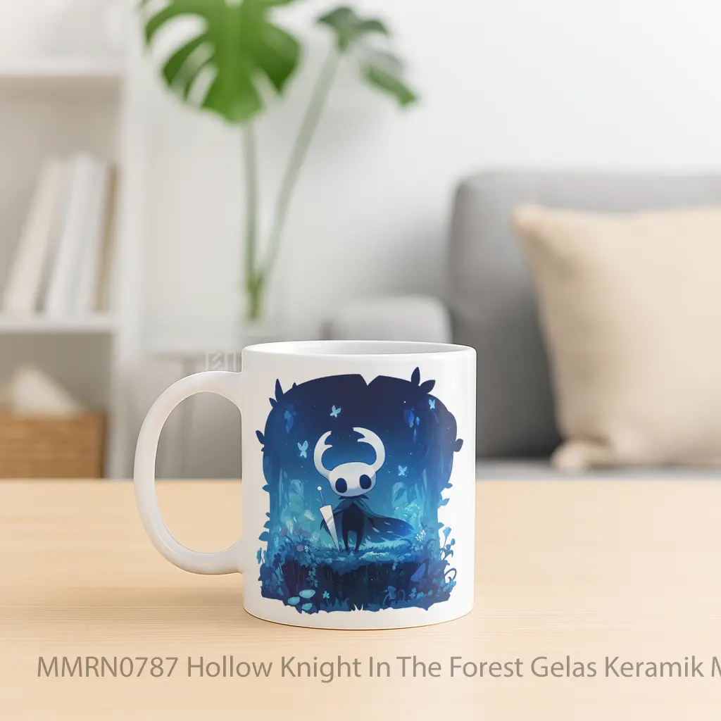 Hollow Knight In The Forest Gelas Keramik Mug - Sudut 2