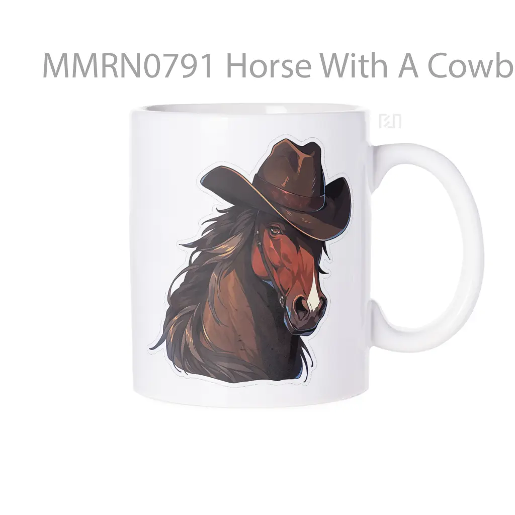 Horse With A Cowboy Hat Gelas Keramik Mug