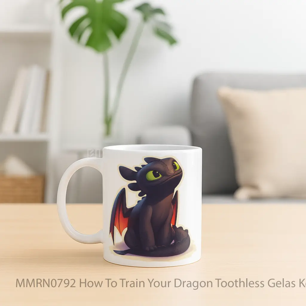 How To Train Your Dragon Toothless Gelas Keramik Mug - Sudut 2