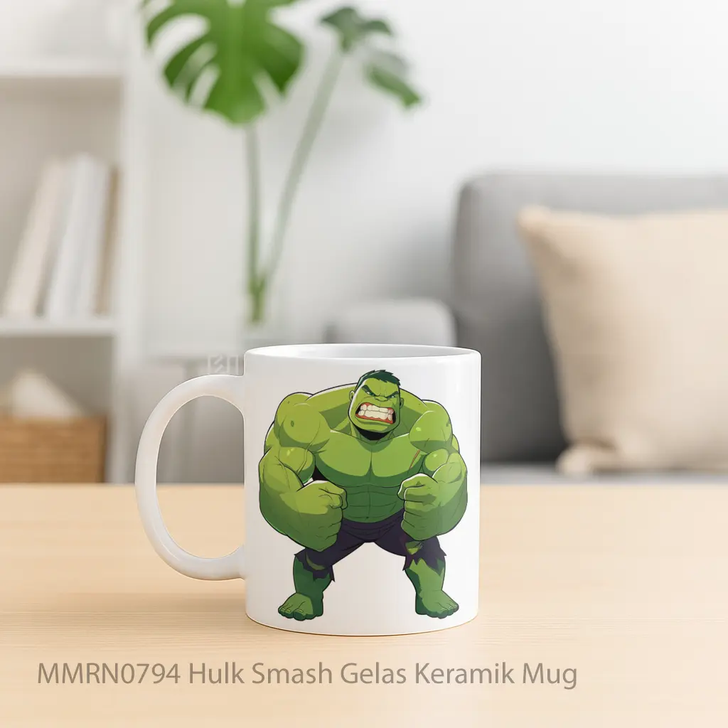 Hulk Smash Gelas Keramik Mug - Sudut 2