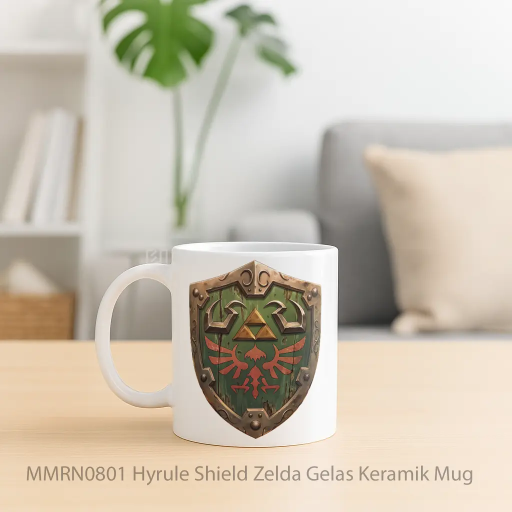 Hyrule Shield Zelda Gelas Keramik Mug - Sudut 2