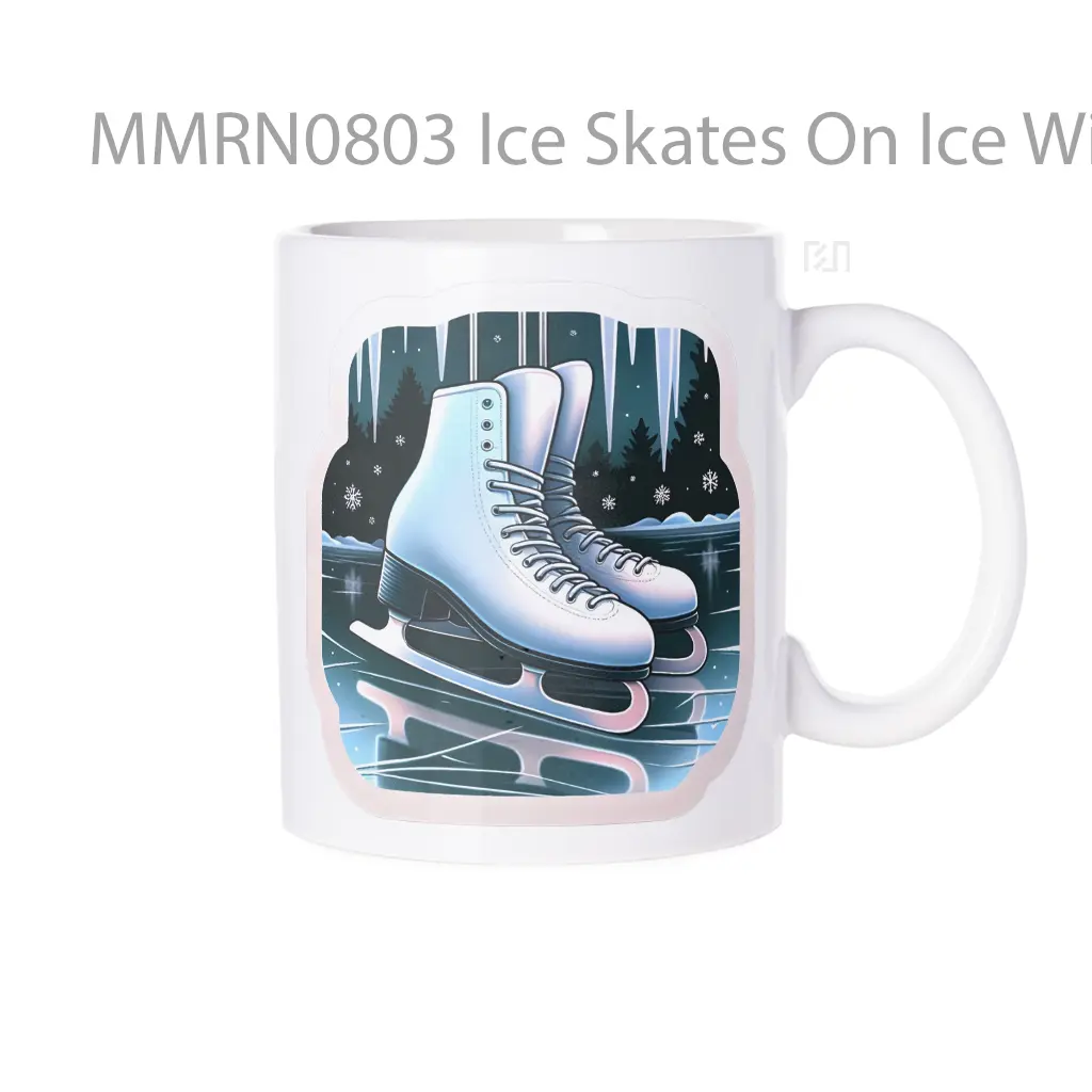 Ice Skates On Ice Winter Gelas Keramik Mug