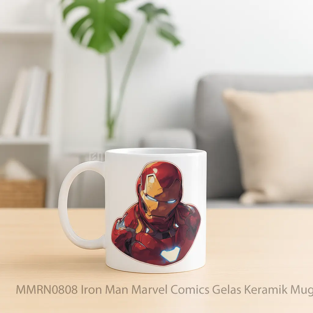 Iron Man Marvel Comics Gelas Keramik Mug - Sudut 2