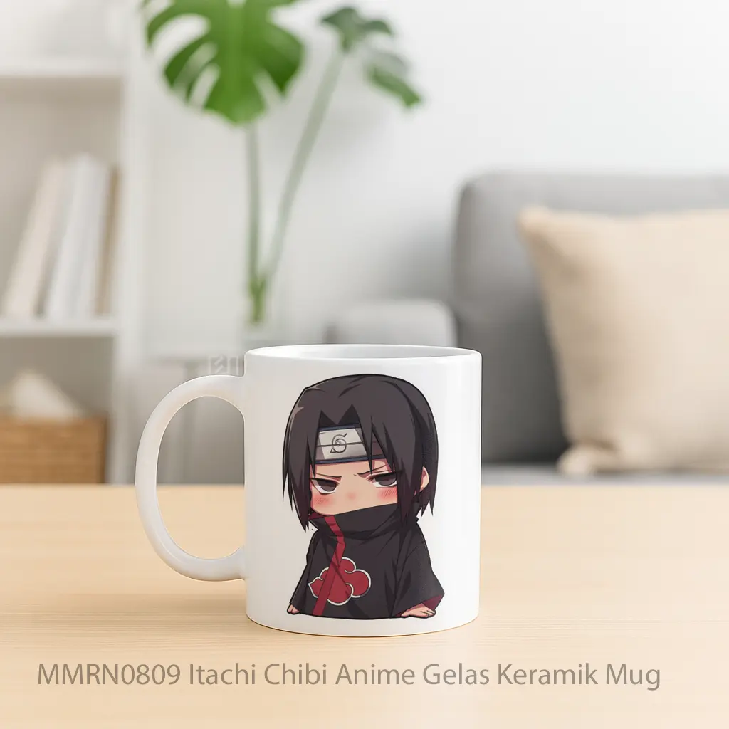 Itachi Chibi Anime Gelas Keramik Mug - Sudut 2