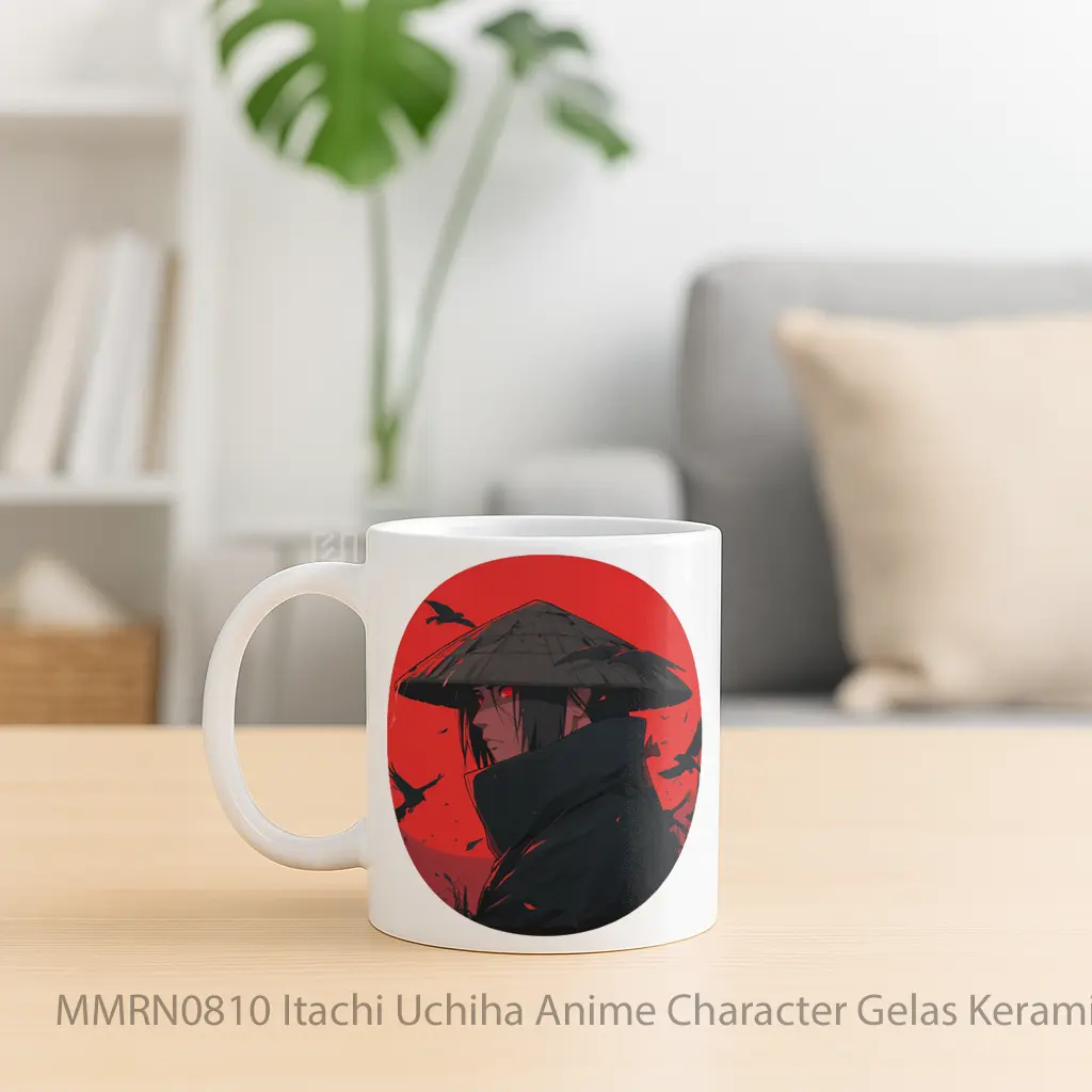 Itachi Uchiha Anime Character Gelas Keramik Mug - Sudut 2